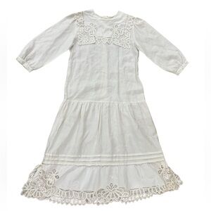Vintage 80s White Lace Dress